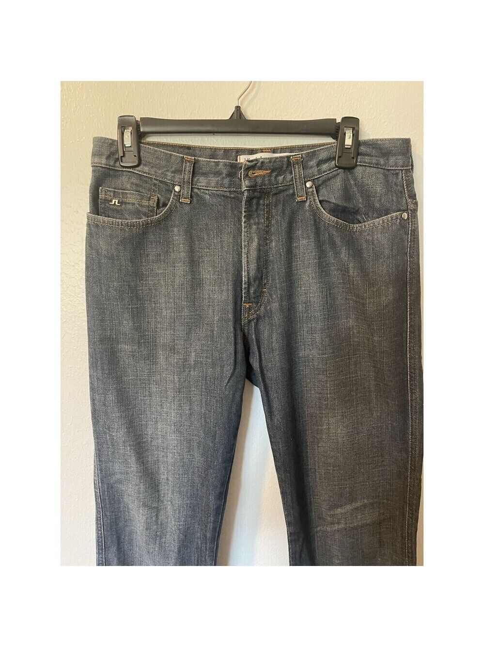 Mens Blue J. LINDEBERG DENIM Logan 2146 Straight JEANS (31x32)